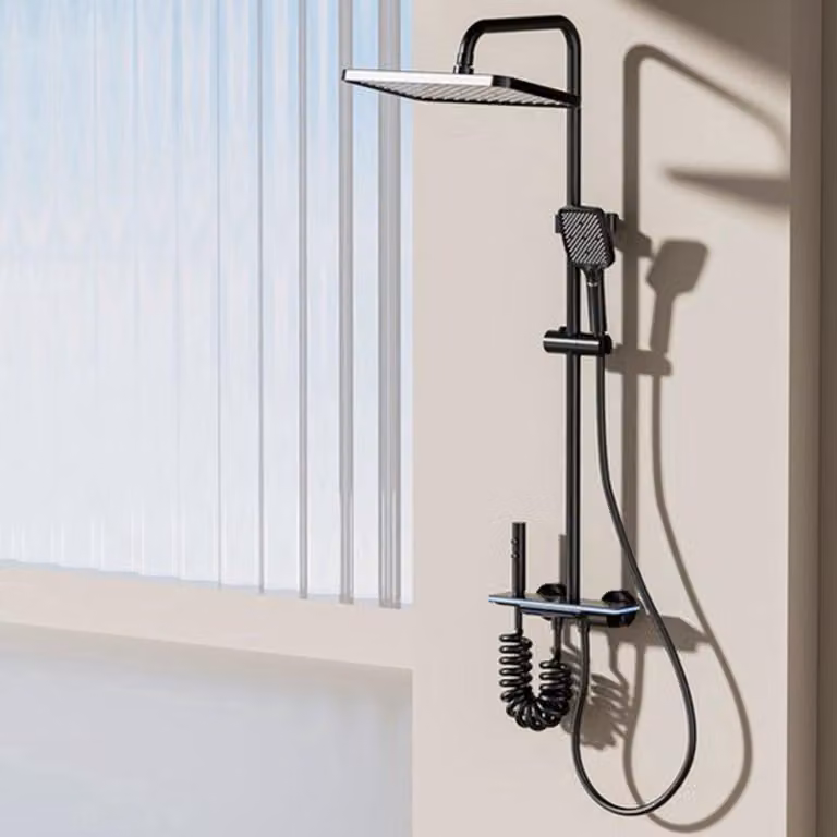 Sistema di doccia - Illuminazione a LED - Display digitale - Miscelatore in ottone - Doccia a pioggia