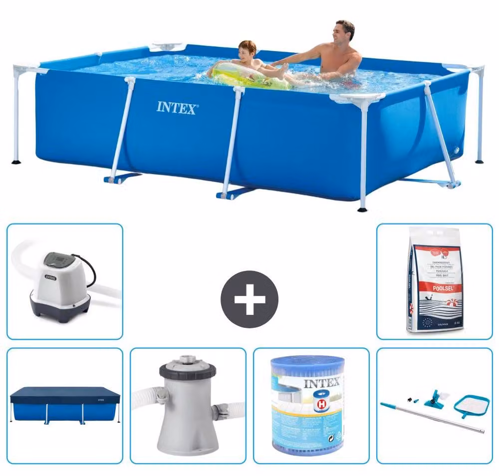 Piscina fuori terra rettangolare - 260x160x65 cm - 7 pezzi - Modello S30091