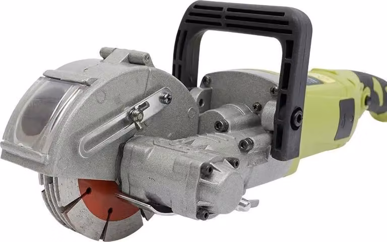Fresatrice per muri - Taglierina per pareti - 4000–5999 W - 6000 giri/min - 220 V 50 Hz - Angolo di fresatura 360° - Valigetta porta attrezzi 55×18×29 cm - Verde/Nero/Argento