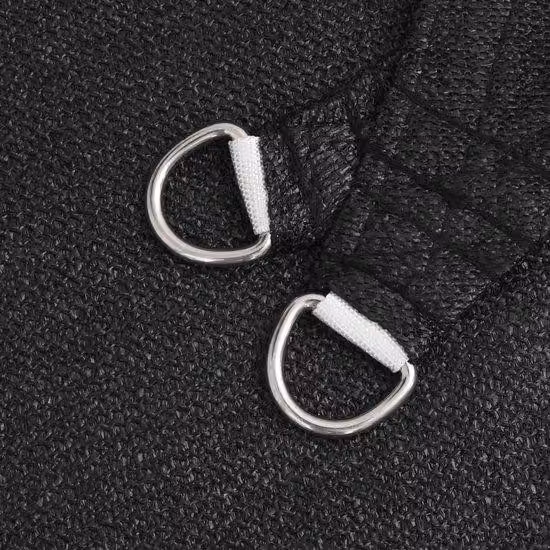 Ombrellone - Tela rettangolare - 2,5 x 4,5 m - HDPE traspirante - Protezione UV al 90% - Nero