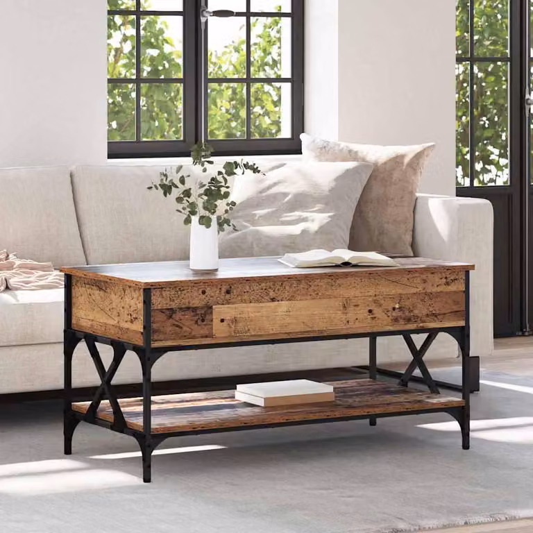 Maison Exclusive - Tavolino in legno antico 100 x 50 x 50 cm Materiale ligneo