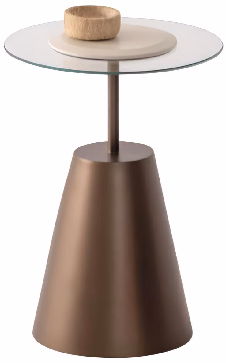 Eleganter Rundtisch Designer Glastisch Wohnzimmer Beistelltische
