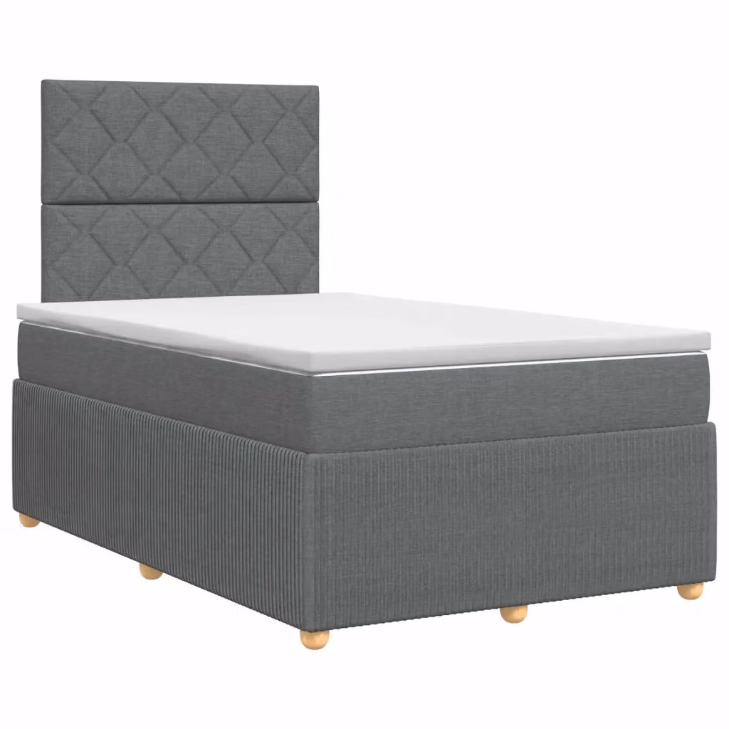 Letto box spring con materasso ibrido vidaXL Grigio Scuro L/P: 120 x 200 cm – 2