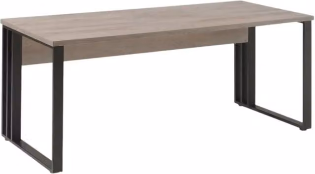 Bureau professionnel YUKON – 180 cm quercia grezza e piedi neri – Design moderno e robusto
