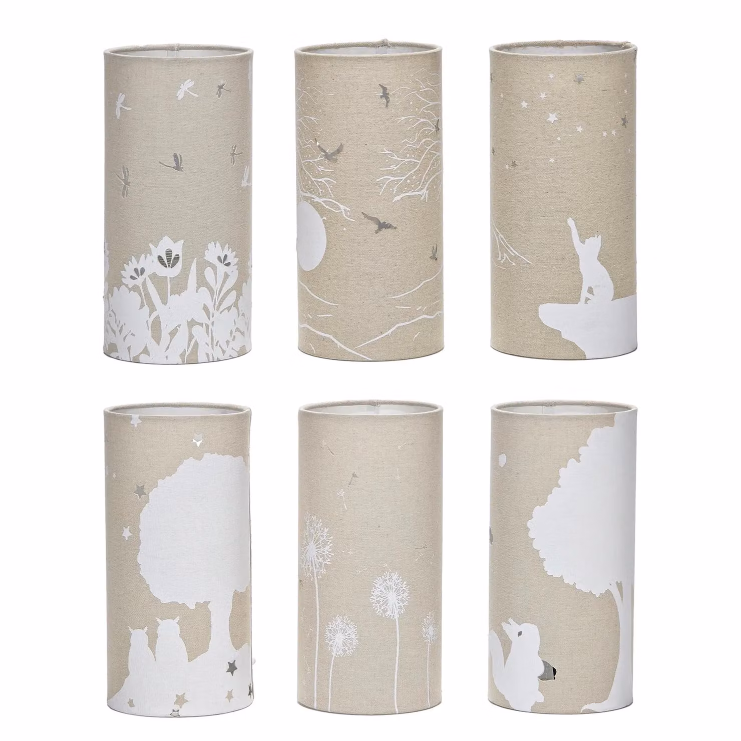 DICTROLUX Lampada da Tavolo Beige con Effetto Telato, H 25 cm, Diametro 12,5 cm – 1
