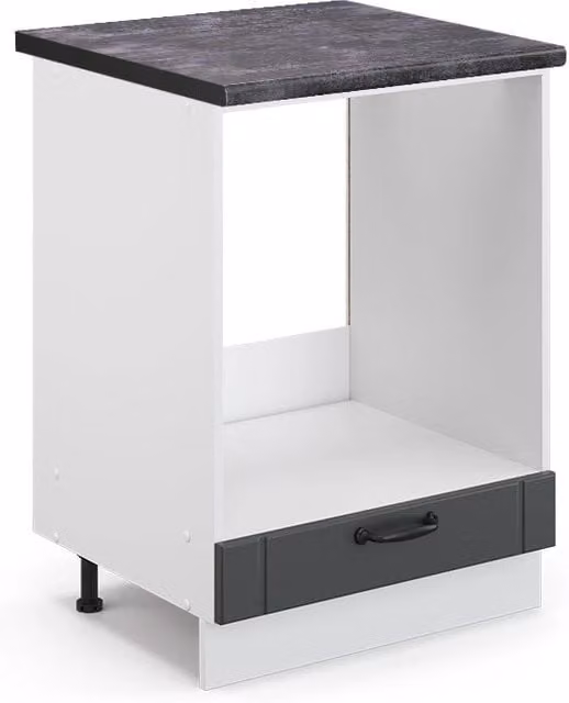 Mobile per forno da incasso Vicco Fame-Line Antracite rustico e Bianco L: 60 cm