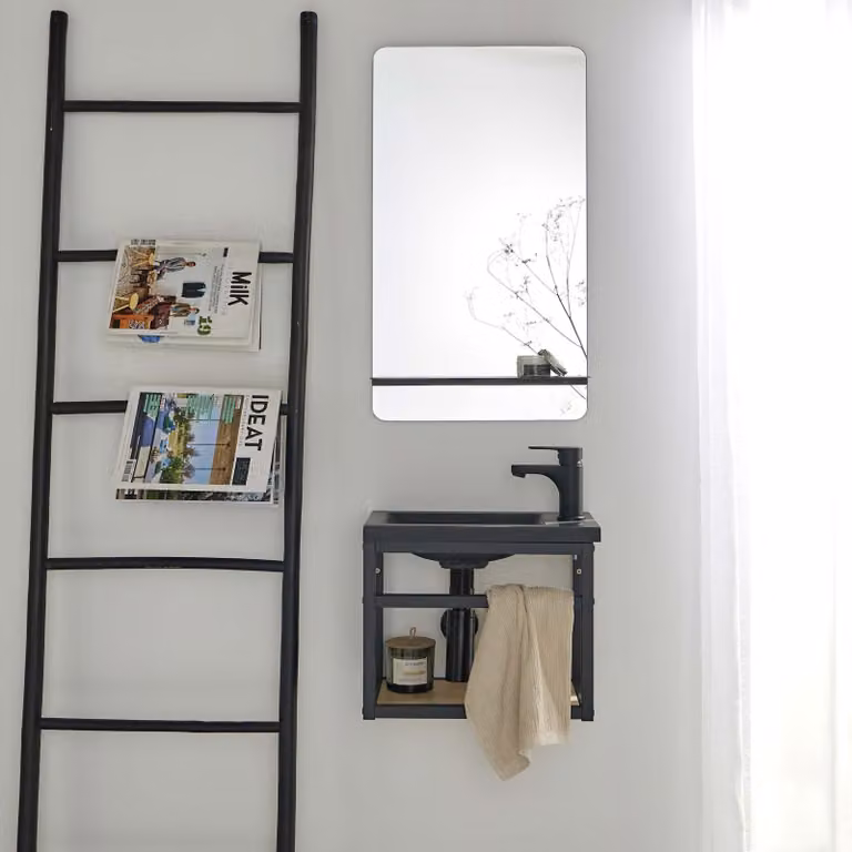 Set lavabo + specchio + rubinetto SAO