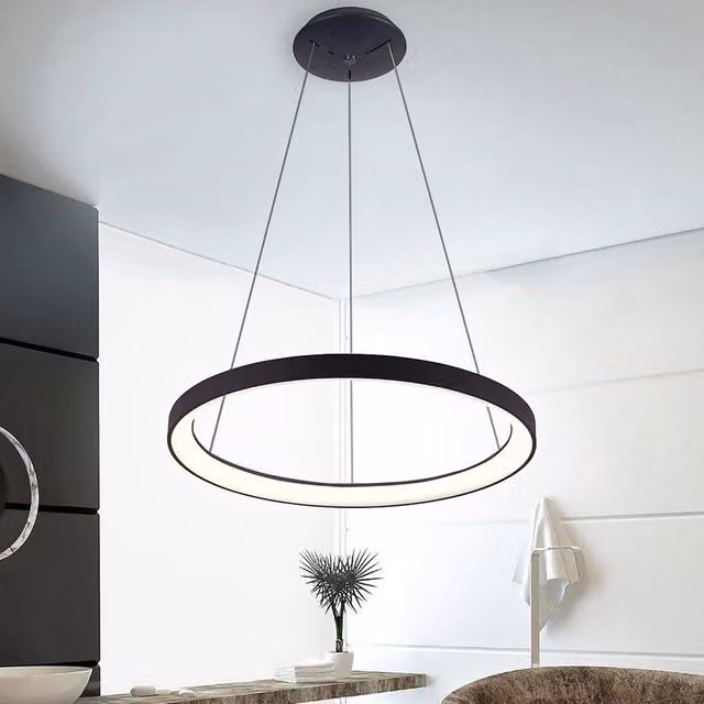 Trade Shop - Lampadario Pendente Led 60 Watt Cct Lampada Sospensione Circolare 78cm Luci 230v -