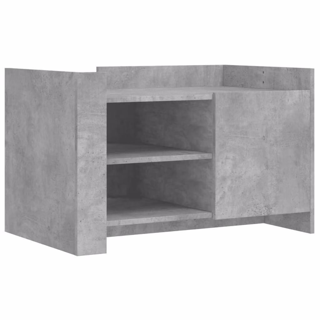 Tavolino Salotto Grigio Cemento 80x50x50 cm Legno Multistrato