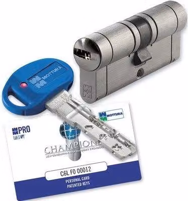 Cilindro Sagomato Mottura Champions Pro Hand in Ottone Cromo Satinato Argento