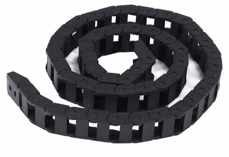 Catena portacavi 10x20 mm, 1 metro, aperta su entrambi i lati, in plastica