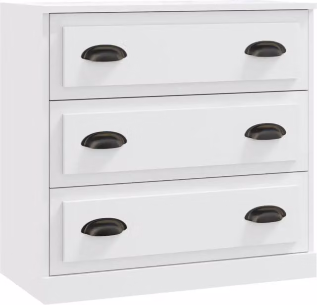 Credenza Buffet da pranzo Bianca in Legno Multistrato L: 70 cm, P: 35,5 cm, H: 67,5 cm