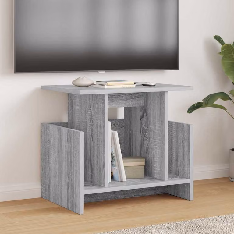 Set di 2 supporti TV moderni vidaXL in legno MDF Grigio Sonoma