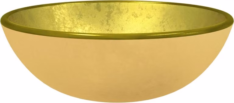 Lavandino in Vetro Temperato 35x12 cm Oro