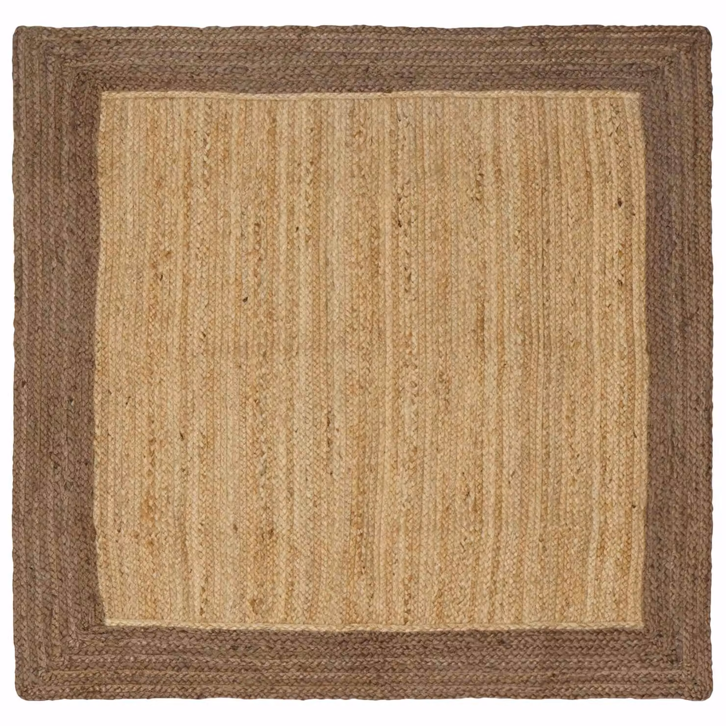 Tappeto da area quadrato in juta vidaXL Grigio Beige 120 x 120 cm