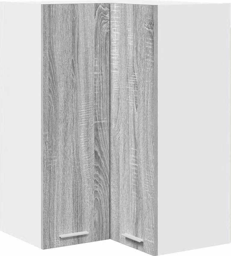 Armadio pensile Grigio Sonoma e Bianco 57 x 57 x 80 cm