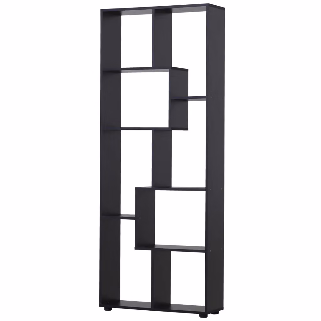 Libreria Moderna XYLO con 8 Ripiani in Legno Nero L: 70 cm, P: 24 cm, H: 178 cm – 2