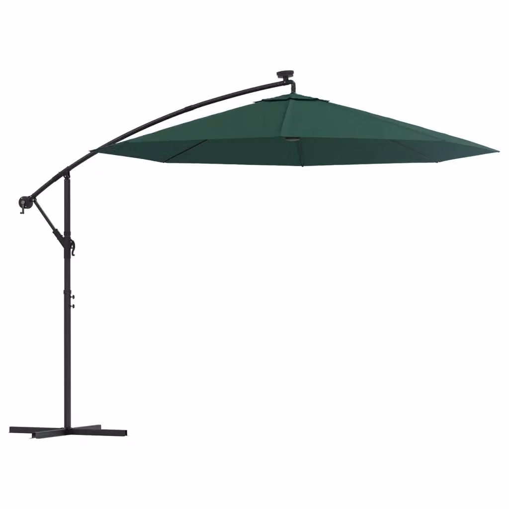 Ombrellone Pensile Videx con Luci LED Verde Palo in Metallo e Poliestere, Diametro: 300 cm – 2