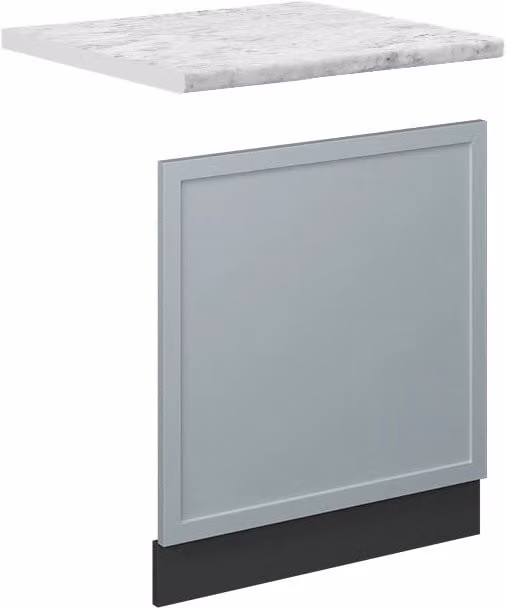 Pannello frontale Vicco Fame-Line Blu-grigio chiaro/Antracite con finitura PL Marmo, Larghezza: 60 cm
