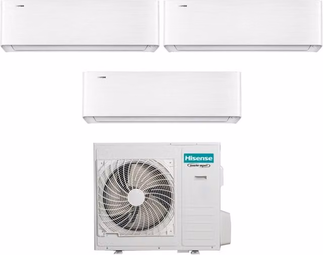 Condizionatore Split Hisense Trial ENERGY PRO X 9+9+18 con Wi-Fi Integrato, Colore Bianco