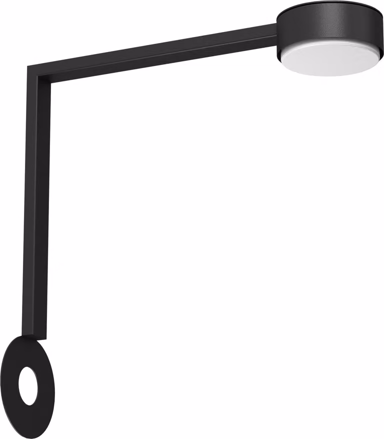Lampada da parete e soffitto con staffa angolare per sistema modulare, nera DROP LINE 1xGX53 9W Brosline