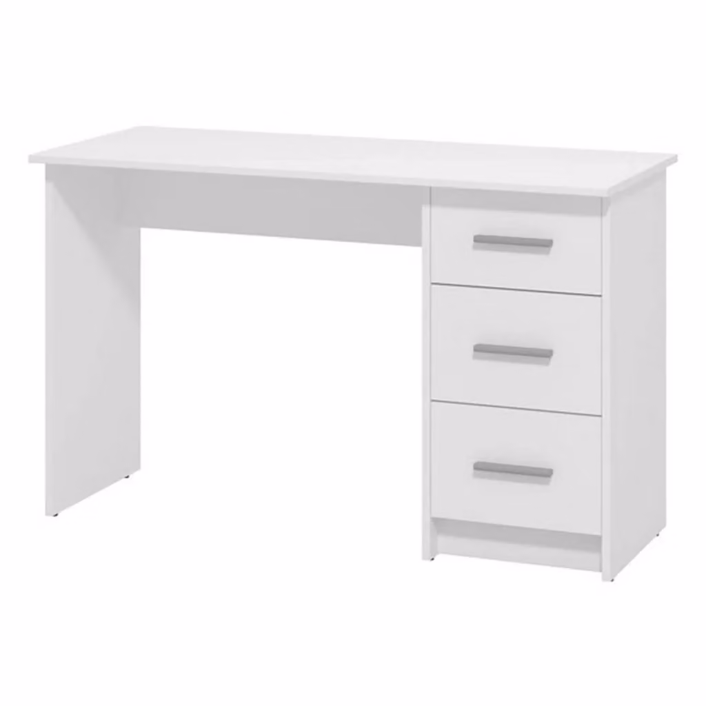 Scrivania DMORA con ripiano Bianco L: 121 cm, P: 50 cm, H: 74.5 cm – 2
