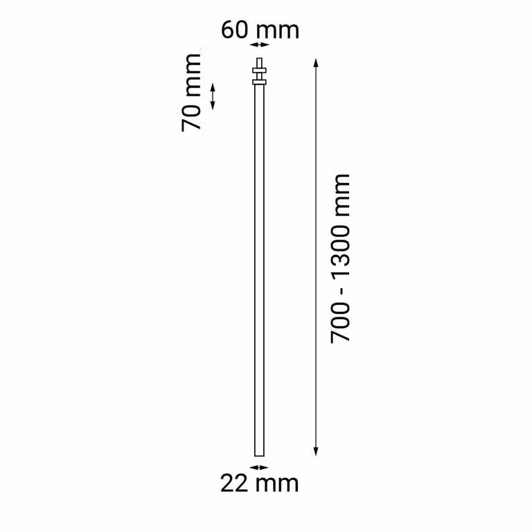 Lampada da incasso tubolare da 130 cm color rame, 1xG9, 2,5 W, ALHA 9443 Dohar