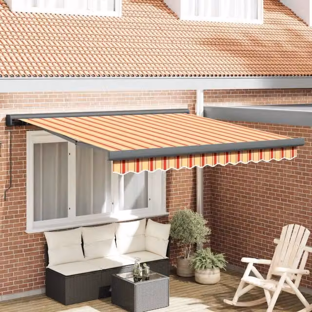 Tenda retrattile Giallo e Arancione 300 x 250 cm 3329975