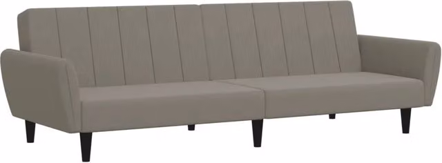 Divano letto | Sof¨¤ letto | Letto singolo a 2 Posti Grigio Chiaro in Velluto