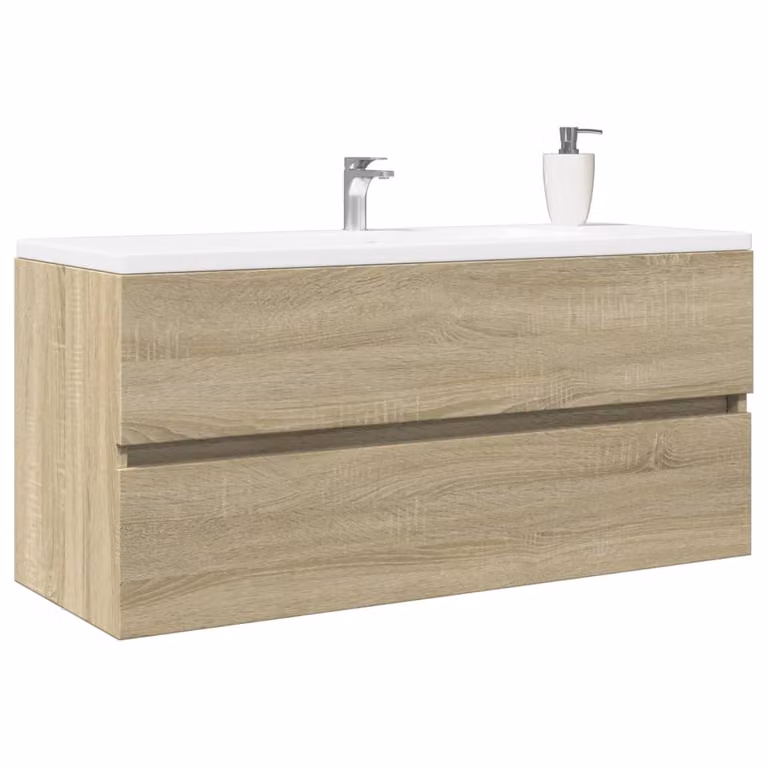 Mobile Lavabo da Bagno Moderno vidaXL in Rovere Sonoma, L: 100 cm, P: 38,5 cm, H: 45 cm