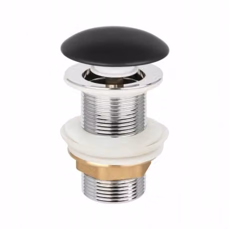 Tappo Per Lavabo Click Clack Nero Opaco Senza Troppopieno - H/Sc-B1-Cbp