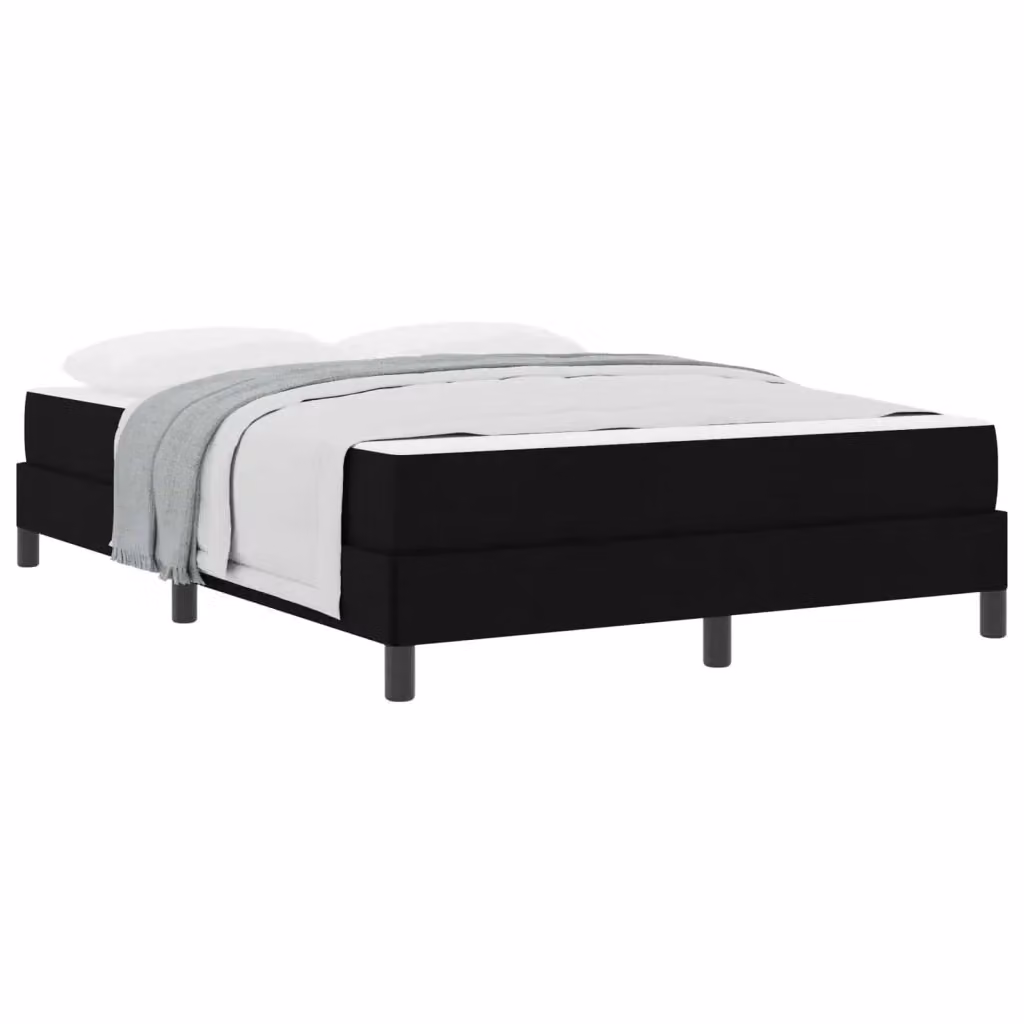 Letto a molle moderno vidaXL in tessuto nero con molle a tasche L: 140 cm, P: 200 cm, H: 203 cm – 2