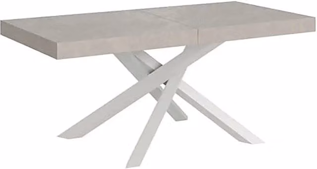 Tavolo allungabile Volantis Itamoby colore cashmere con gambe bianche L: 180-440 cm, P: 90 cm