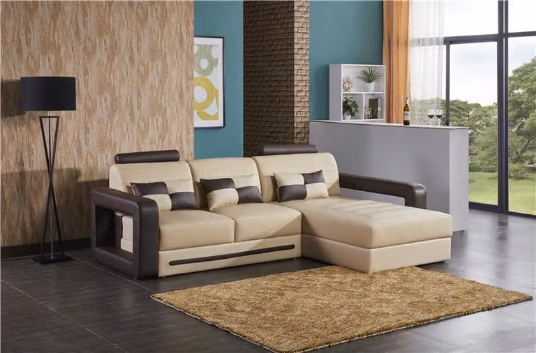 Ecksofa L-Form Sofa Couch Polster Garnitur Wohnlandschaft Ledersofa Sofas Leder