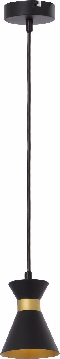 Lampada a sospensione Breda nero-oro 1xE14x40W in metallo, dimensioni: 120x10x10 cm, IP20, Reality
