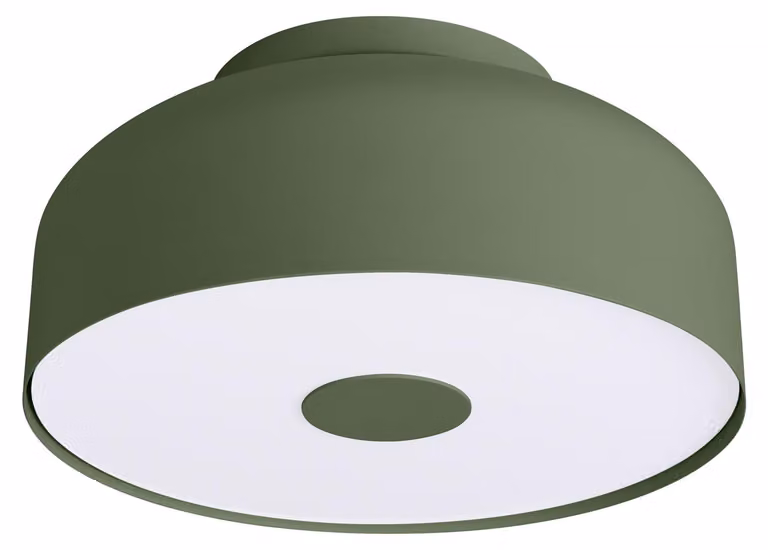 Lampada da soffitto OMIQ verde oliva 4xE27 15W acciaio/PVC 15x30x30cm Sollux Lighting