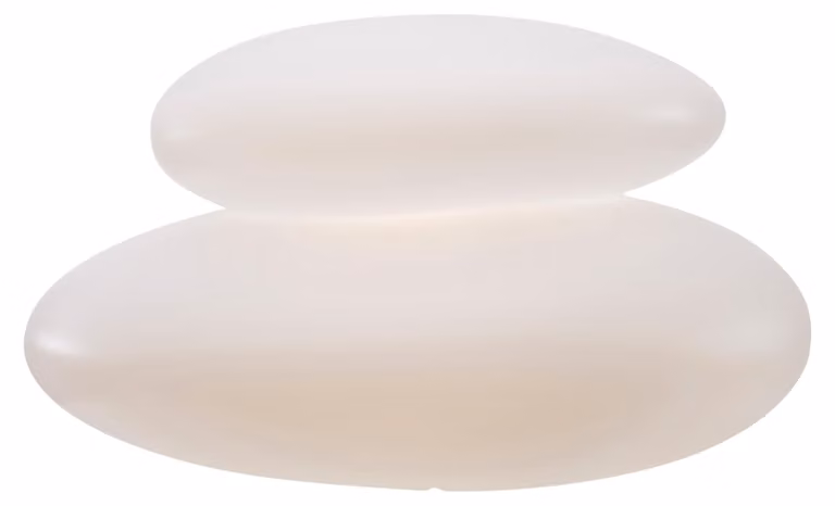 Lampada solare a forma di pietra, 6W, cavo da 5 metri, plastica, colore bianco