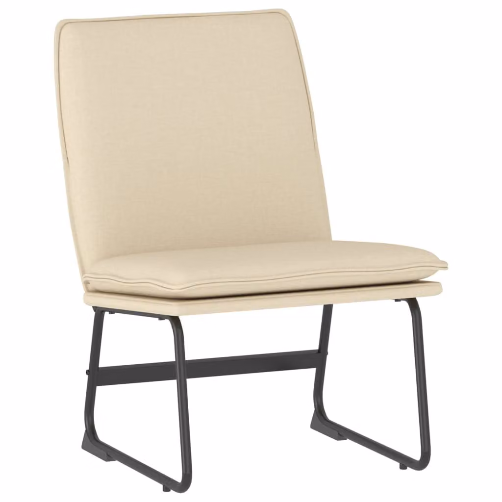 Sedia Lounge Crema 52x75x76 cm in Tessuto