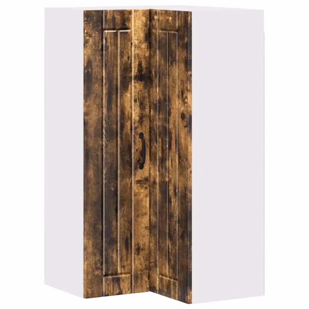 Mobile angolare a parete vidaXL moderno in legno marrone con ante a battente e ripiani interni L/P/H: 57 x 57 x 100 cm – 2