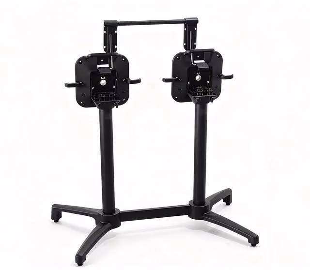 Oviala - Gamba doppia per tavolo in alluminio 72 cm nera