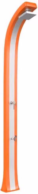 Doccia Tradizionale In Polietilene Spring Plus Con Miscelatore E Lavapiedi Colore Arancione/Inox Cv-B125/2009-I