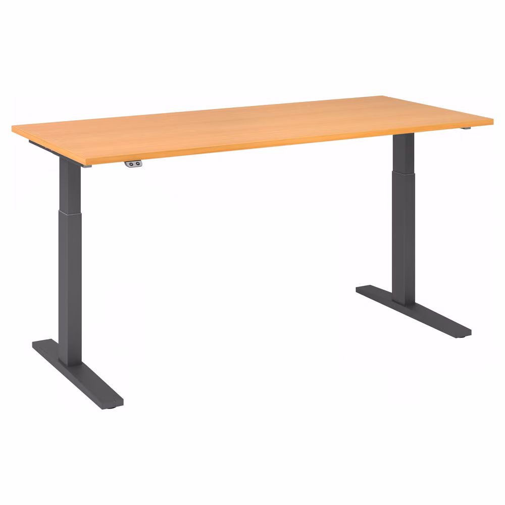 Scrivania regolabile in altezza XMKA | 2 motori | 120-180 cm | elettrica | faggio, colore struttura:grafite, dimensioni piano d'appoggio:180 x 80 cm