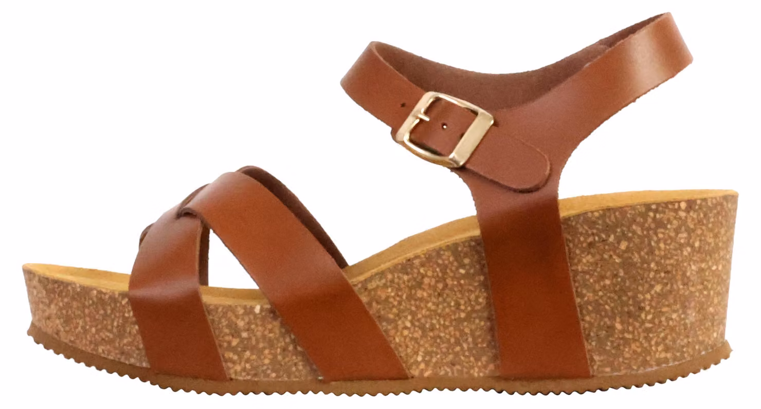 Sandali con tacco a zeppa in pelle Noga Ety Edge