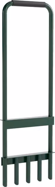 Arieggiatore manuale per prato Outsunny con 5 punte cave in acciaio e manico antiscivolo, colore verde scuro – 1