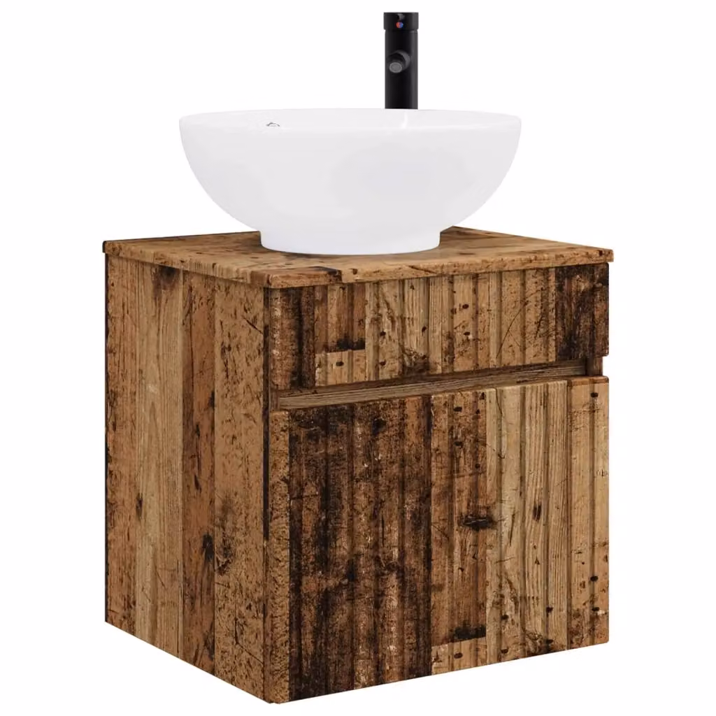 Mobile lavabo da parete vidaXL in legno marrone con ante a battente L: 49 cm, P: 44,5 cm, H: 66,5 cm – 2