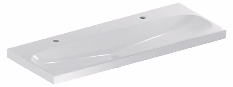 Geberit Acanto lavabos, 2 trous pour robinetterie à gauche/à droite, sans trop-plein, 1200x480mm, 501.880.00.5, 501.880.00.5