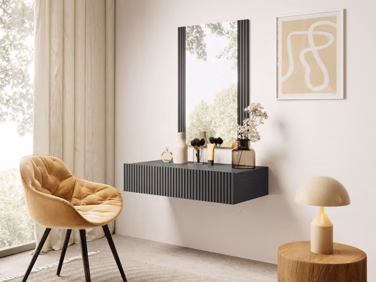 Tavolo da toilette con specchio HAER - antracite