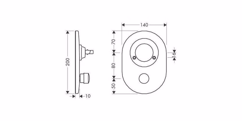Hansgrohe Axor Terrano set di conversione da sfera a M3 miscelatore da incasso per vasca satinox