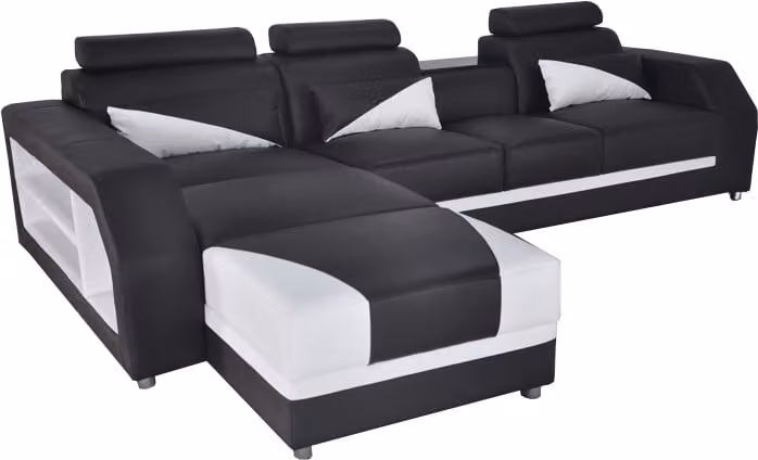 Design Leder Polster Sitz Zimmer Eck Wohn Sofa Couch Designer Garnitur Big Sofas