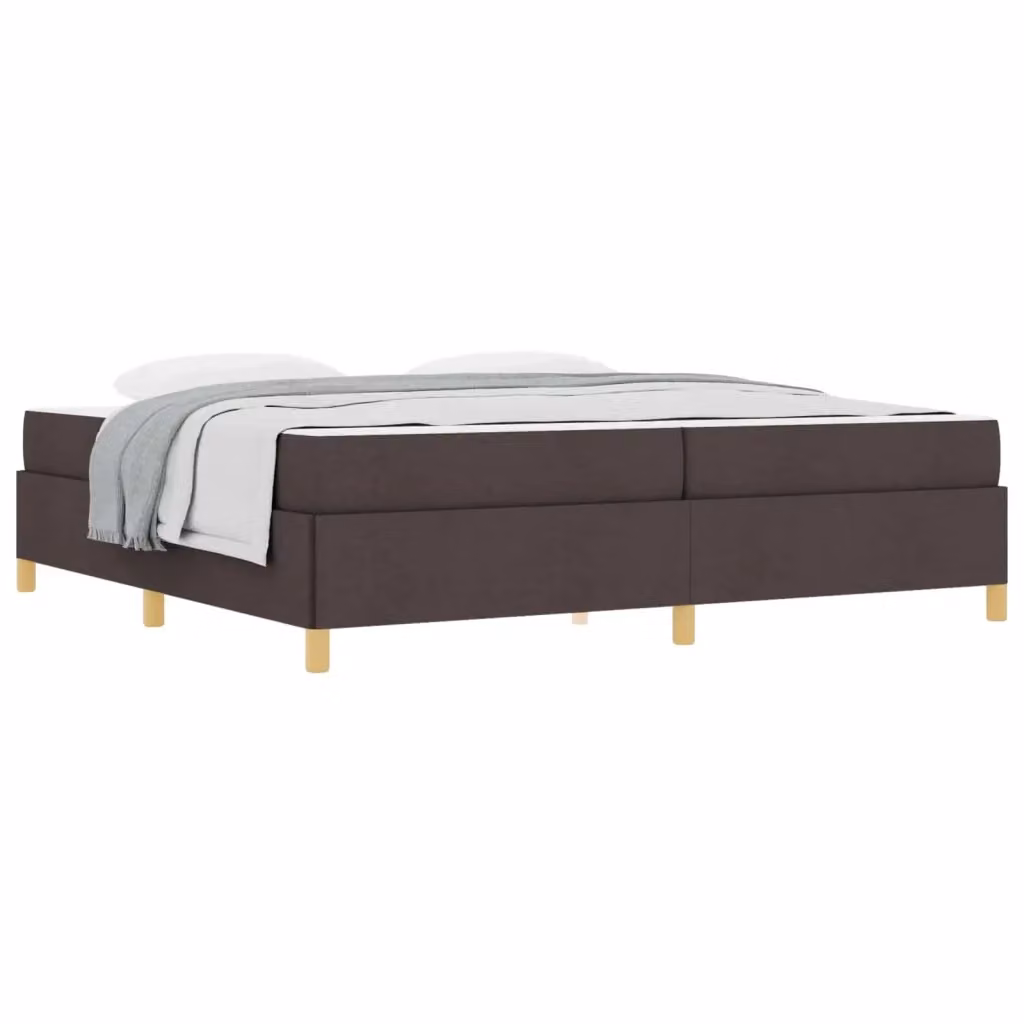 Struttura del letto vidaXL in tessuto marrone con legno, L 200 cm x P 200 cm x H 280 cm – 2